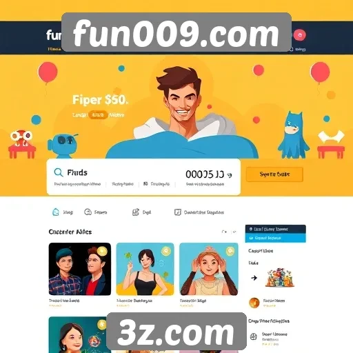 Interface do usuário do site fun009.com é amigável